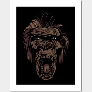 Big Face  ape animal Posters and Art